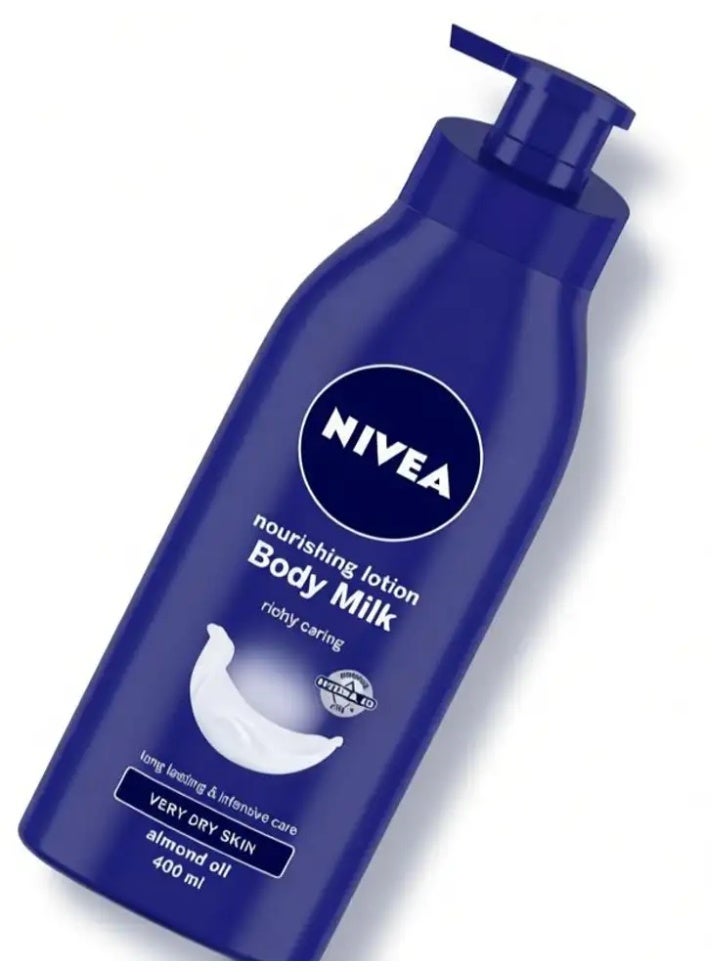 Nivea Body Milk Nourishing Body Lotion 400ML Each (Pack of 2) - Image 2